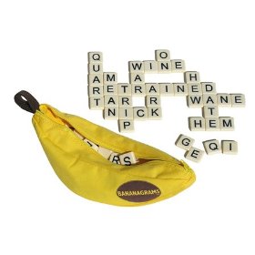 Bananagrams word game, family board game bananagrams.